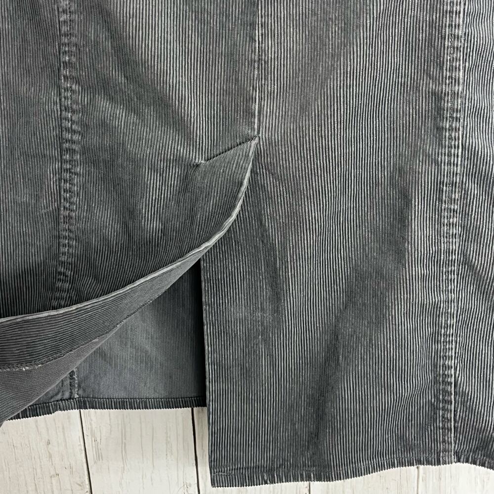 Poetry Dark Gray Corduroy Basic Button Accent War… - image 4